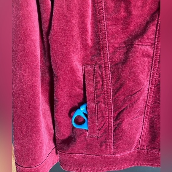 Chico's Red Velveteen Western Jacket Embroidered Sequins Women’s 12-14 Chico 2 - Picture 9 of 11